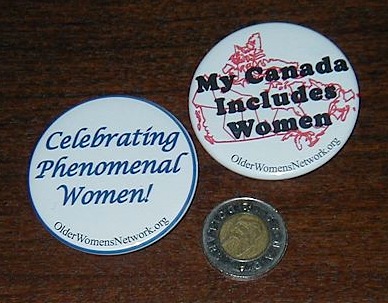 Two OWN buttons with toonie